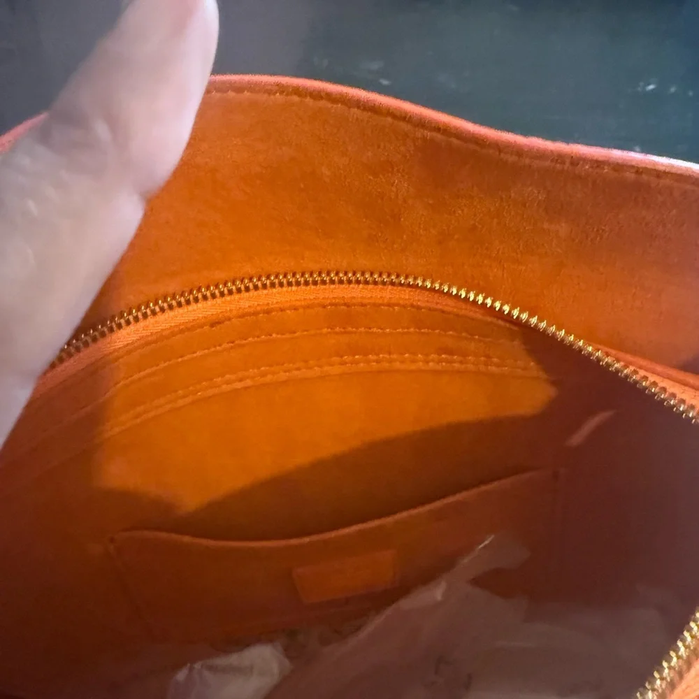 MCM Orange Leather Women's Bag midsized luxury high end statement‎ piece upscale